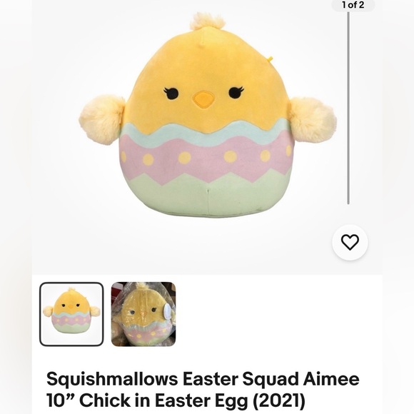Squishmallows Accessories - Squishmallows Yellow Chick with Pastel Pink Mint and Lavender Egg